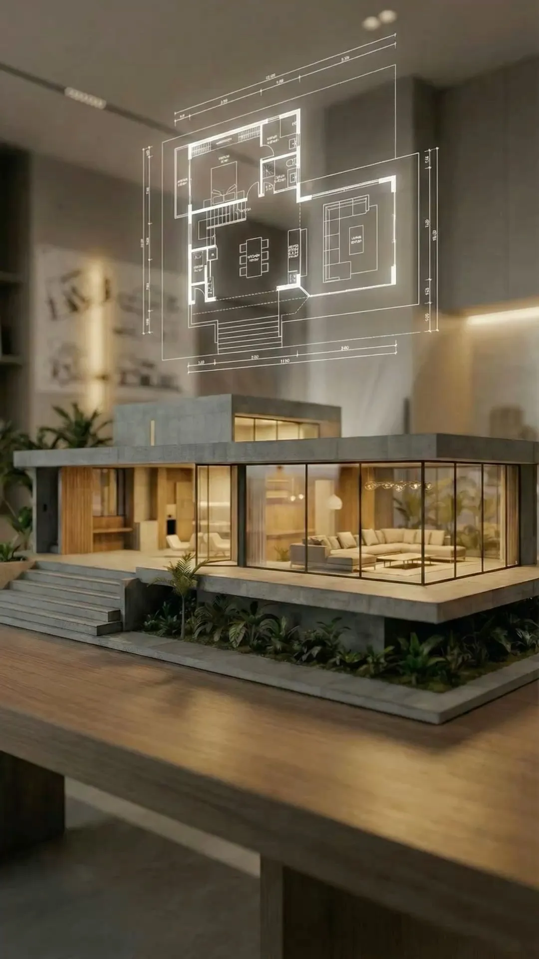 Luxury villa architectural model
